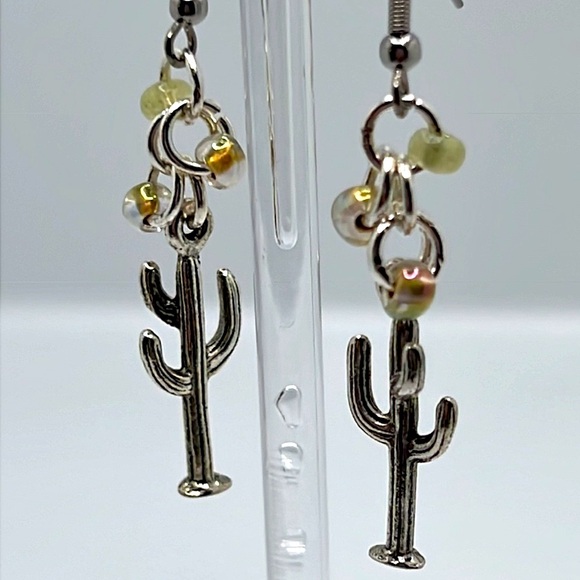 Jewelry - Silver Cactus Earrings.